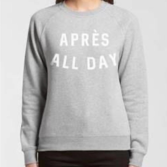 august ink Sweaters - August Ink "Après All Day" crew neck sweater in grey